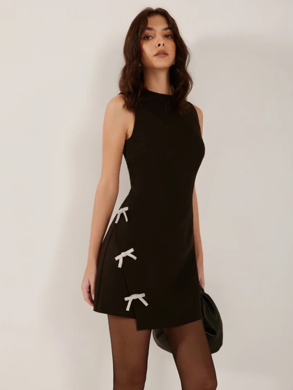 Commense Removable Rhinestone-Bow Tank Dress Sz L - Picture 2 of 7